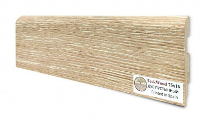 Плинтус для пола 75х16 мм Teckwood Дуб Пустынный цветной МДФ 2.15 м