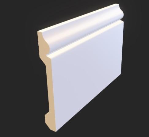 Напольный плинтус 136х18 мм Hiwood B136 из полистирола 2 м