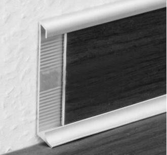 Алюминиевый плинтус под ковролин 60 мм ПТ-9 серебро 3 м