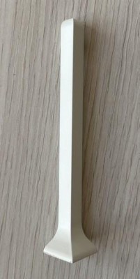 Фурнитура для напольного плинтуса ПЛ-80 уголок наружный белый муар
