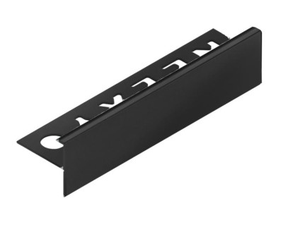 F-профиль лестничный 10 мм алюминиевый NEEXY PV53-19 BBL черный блестящий 2.7 м