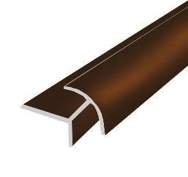 Алюминиевый профиль под плитку для внешних углов ПО-10х10 Бронза матовая 2,7 м