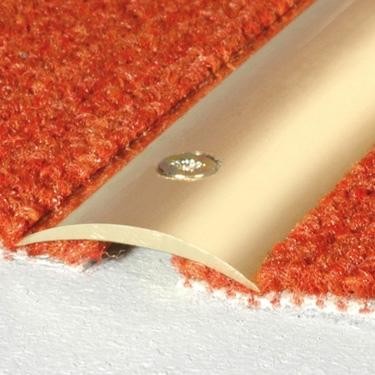 Одноуровневый порог из полированной латуни 20 мм LPO 20 2,7 м