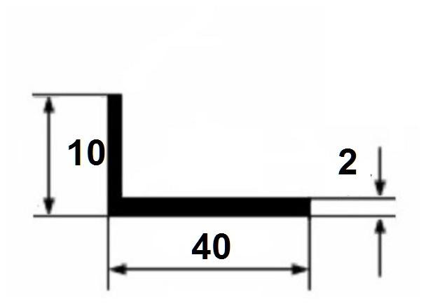 Алюминиевый уголок 10х40х2 мм 3 м без покрытия