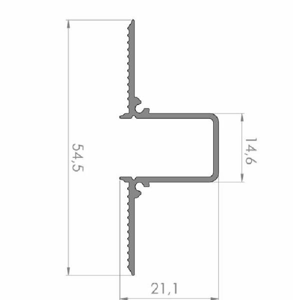 Рассеиватель для теневой рейки Мега-Трейд РДС-55-15р 2м