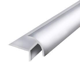 Алюминиевый профиль под плитку для внешних углов ПО-10х10 Серебро глянец 2,7 м