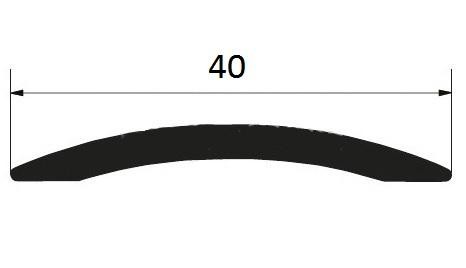 Одноуровневый порог из полированной латуни 40 мм LPOS 40 2,7 м