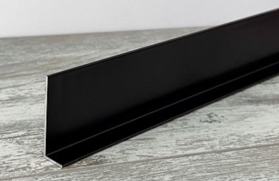 Теневой плинтус алюминиевый под гипсокартон ПБ-40х13 черный муар 3м