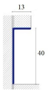 Теневой плинтус алюминиевый под гипсокартон ПБ-40х13 черный муар 3м