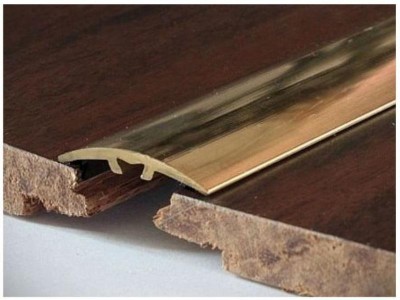 Одноуровневый порог из полированной латуни 30 мм LW 30 2,7 м