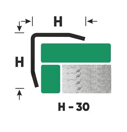 Декоративный уголок из нержавеющей стали 30х30 FD 30 M Сталь сатинированная 3 м