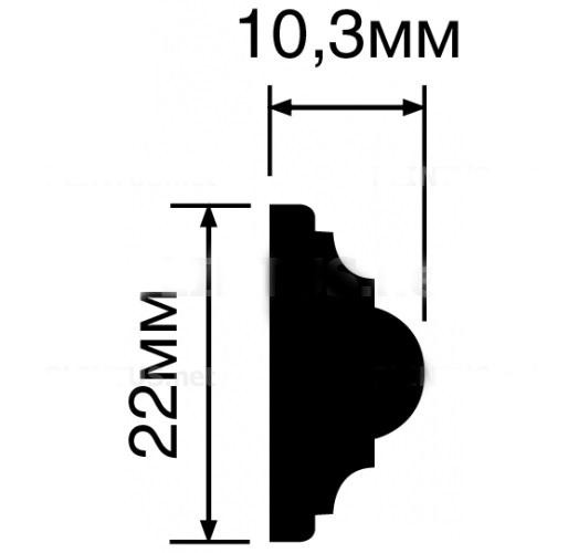 Молдинг 22х10 Hiwood D22V1 из полистирола 2 м