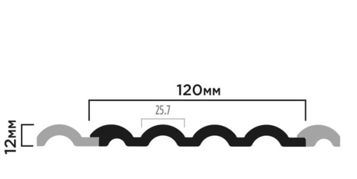 Стеновая панель отделочная HiWood LV140 BR487 бежевая 12х120 мм 2,7 м