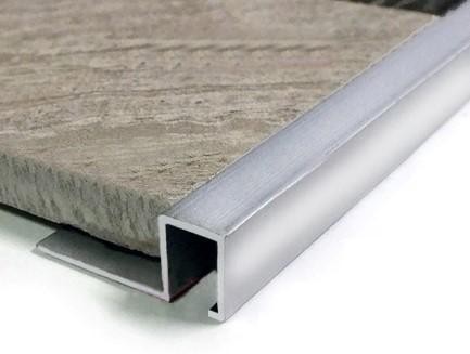 Профиль П-образный алюминиевый ПО-П10х10 Серебро глянец браш 2,7 м