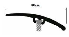 Разноуровневый порог из полированной латуни 40 мм LWSZ 40 2,7 м