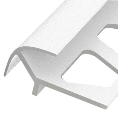 Профиль алюминиевый для плитки ПО-12х12 Белый муар 2,7 м