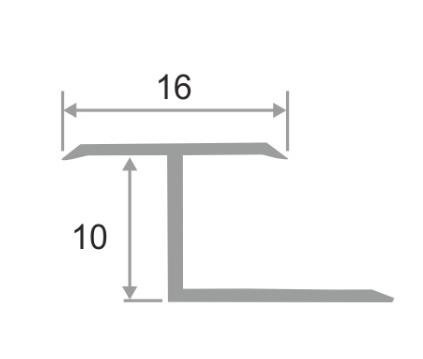 Алюминиевый Z-образный профиль гибкий ПЗ-10 белый 2,7 м