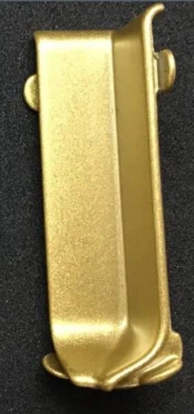 Алюминиевый уголок внутренний для плинтуса Евротрим L-80 золото