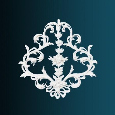 Декоративный орнамент Перфект G2397 520х520х25 мм белый полиуретан