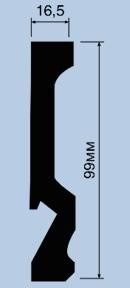 Плинтус под подсветку для пола 99х16,5 мм Hiwood LB99 из полистирола 2 м