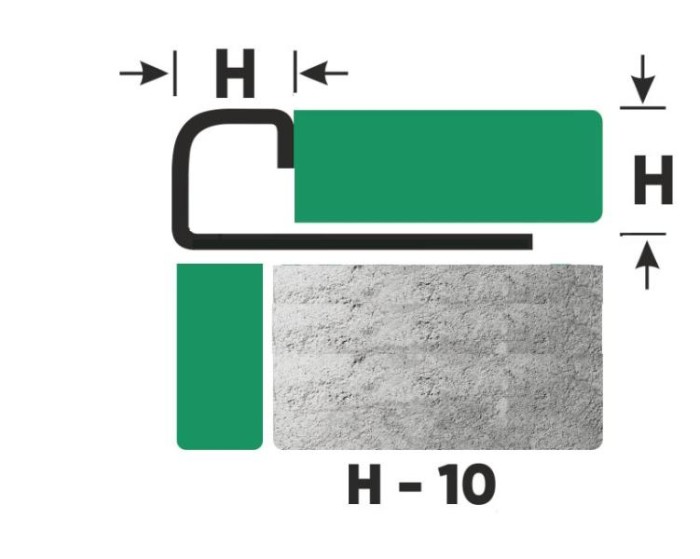 Профиль С-образный из нержавеющей стали 10 мм FRF 10 M Сталь сатинированная 2,7 м