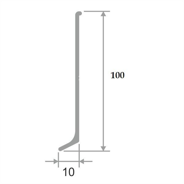 Фурнитура для напольного плинтуса ПЛ-100 уголок внутренний черный муар