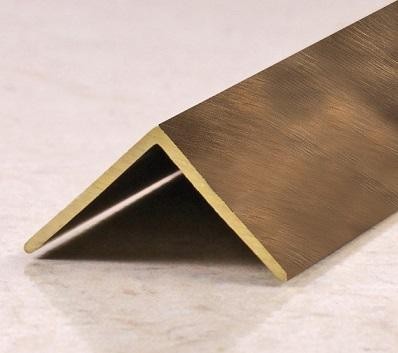 Латунный уголок 10х10 мм ЛПН-10/10 Старая бронза 2,7 м