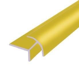 Алюминиевый профиль под плитку для внешних углов ПО-12х12 Золото матовое 2,7 м