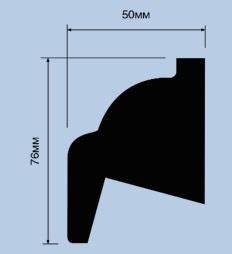 Галтель под подсветку 32,5х24 мм Hiwood LB32 из полистирола 2 м