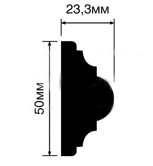 Молдинг 50х23 Hiwood D50V1 из полистирола 2 м