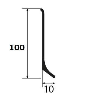 Напольный алюминиевый плинтус ПТ-100 алюминий серебро 3 м