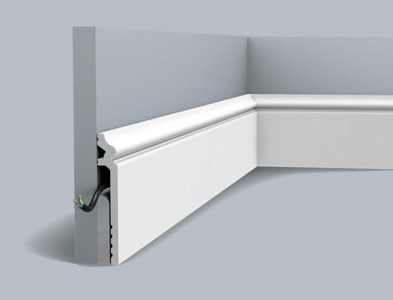 Напольный плинтус с кабель-каналом Orac Decor Duropolymer SX186 2 м