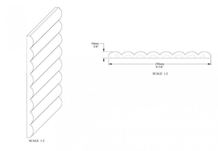 Стеновая панель 3D гибкая 250х2000 мм Orac Decor 3D W110F