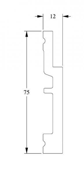 Напольный плинтус с кабель-каналом Orac Decor Duropolymer SX187 2 м