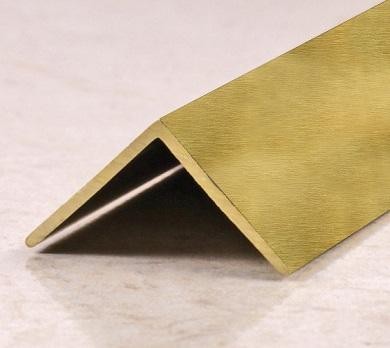 Латунный уголок 15х15 мм ЛПН-15/15 Латунь браш 2,7 м