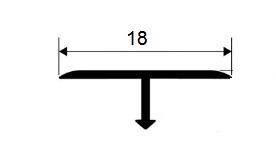 Профиль Т-образный из полированной латуни 18 мм PVL36 MST 18 2,7 м