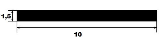 Латунная полоса 10 мм Yakamoz Л 10х1,5 латунь хром 2,7 м