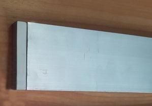 Напольный плинтус алюминиевый 40 мм ПТ-41 сырой алюминий 3 м