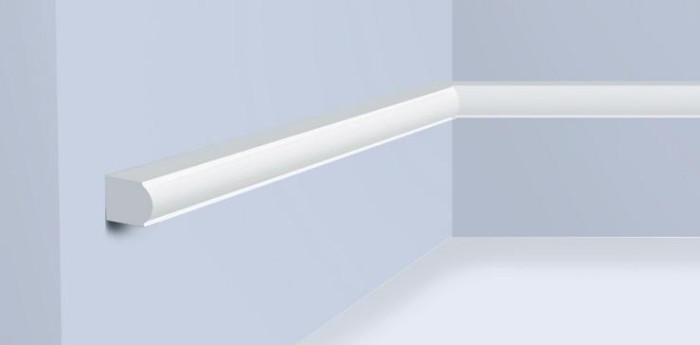 Молдинг 12х10 мм Hiwood D10 белый 2 м