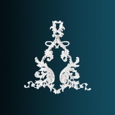 Декоративный орнамент Перфект G2411 530х460х25 мм белый полиуретан