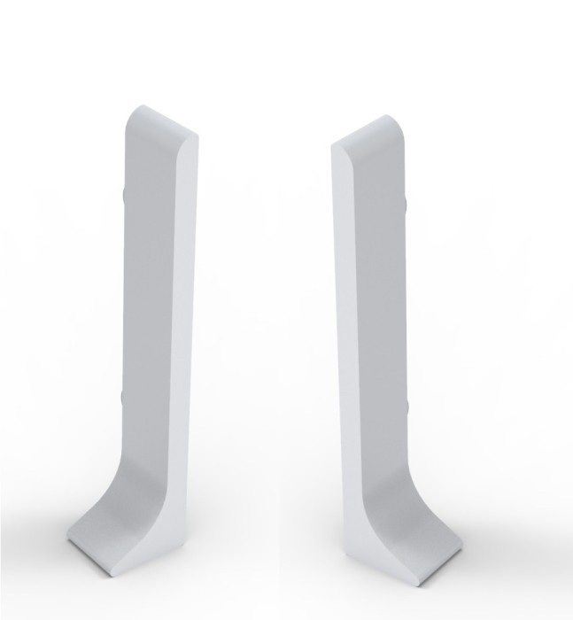 Комплект заглушек для плинтуса (пара левая+правая) 60 мм Мега-Трейд ЛП-60з 0033 серый RAL 9006