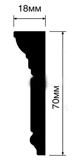 Карниз 70х18 Hiwood M1702 из полистирола 2 м