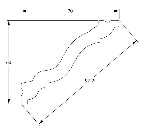 Потолочный плинтус Orac Decor Duropolymer CX177 2 м