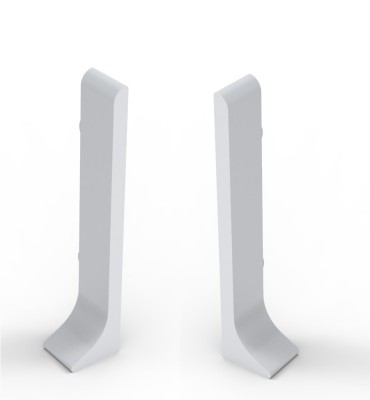 Комплект заглушек для плинтуса (пара левая+правая) 60 мм Мега-Трейд ЛП-60з 0033 без покрытия