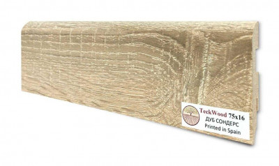 Плинтус для пола 75х16 мм Teckwood Дуб Сондерс цветной МДФ 2.15 м