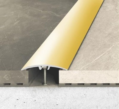 Алюминиевый порог одноуровневый округлый 40 мм Effector A 64-00 Золото 2,7 м