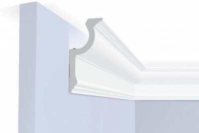 Потолочный плинтус 55х115 мм Hiwood A127 белый 2м