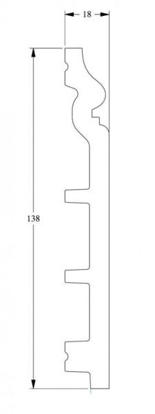 Напольный плинтус с кабель-каналом гибкий Orac Decor Duropolymer Flex SX118F 2 м