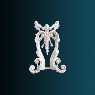 Декоративный орнамент Перфект G2200 510х345х32 мм белый полиуретан