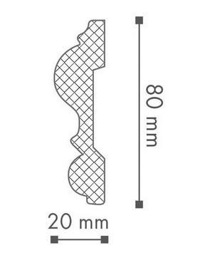 Декоративный молдинг NMC Allegro EL3 80х20 200 см